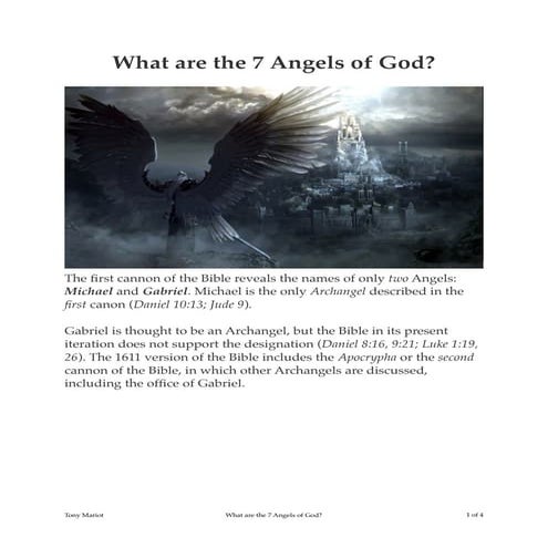What are the 7 Angels of God? | PDF
