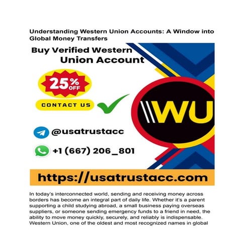 What Are the Advantages of Using Verified Western Union ....pdf