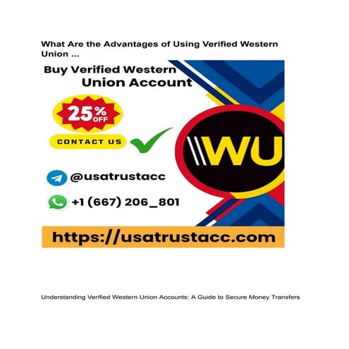 What Are the Advantages of Using Verified Western Union ....pdf