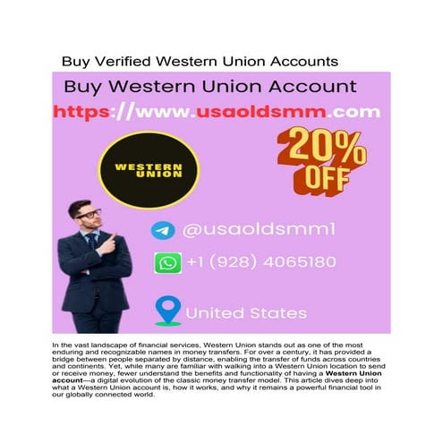 What Are the Advantages of Using Verified Western Union Accounts_.docx