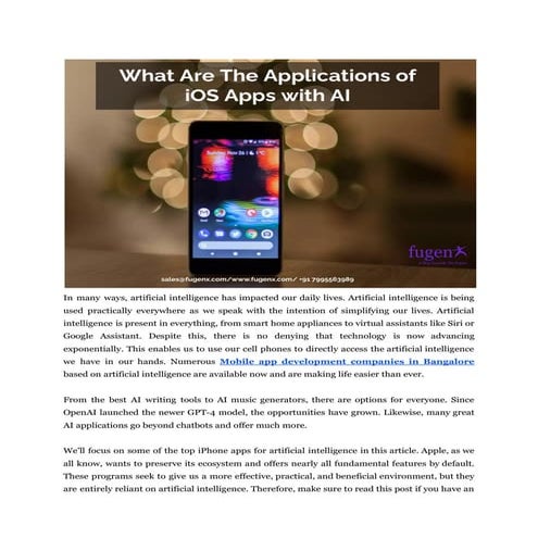 What Are The Applications of iOS Apps with AI.pdf