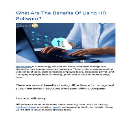 Exploring the Key Features of HR Software | PPTX