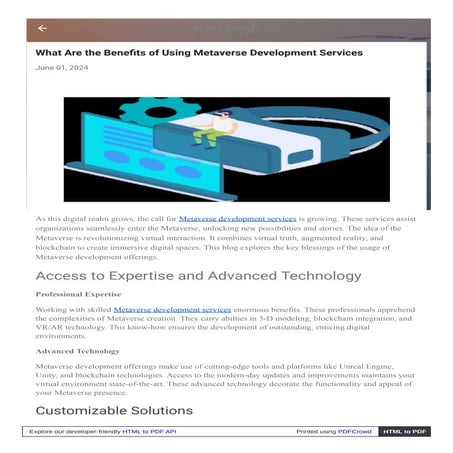 What Are the Benefits of Using Metaverse Development Services.pdf