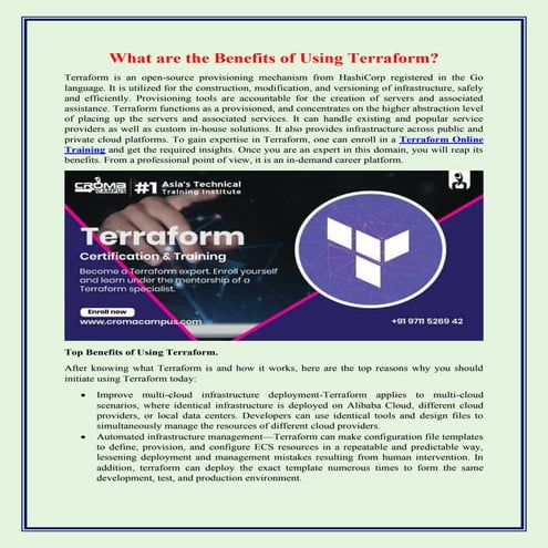 What are the Benefits of Using Terraform?