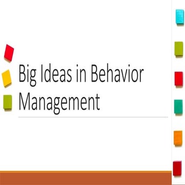 What are the Big Ideas in Behavior Management.pptx