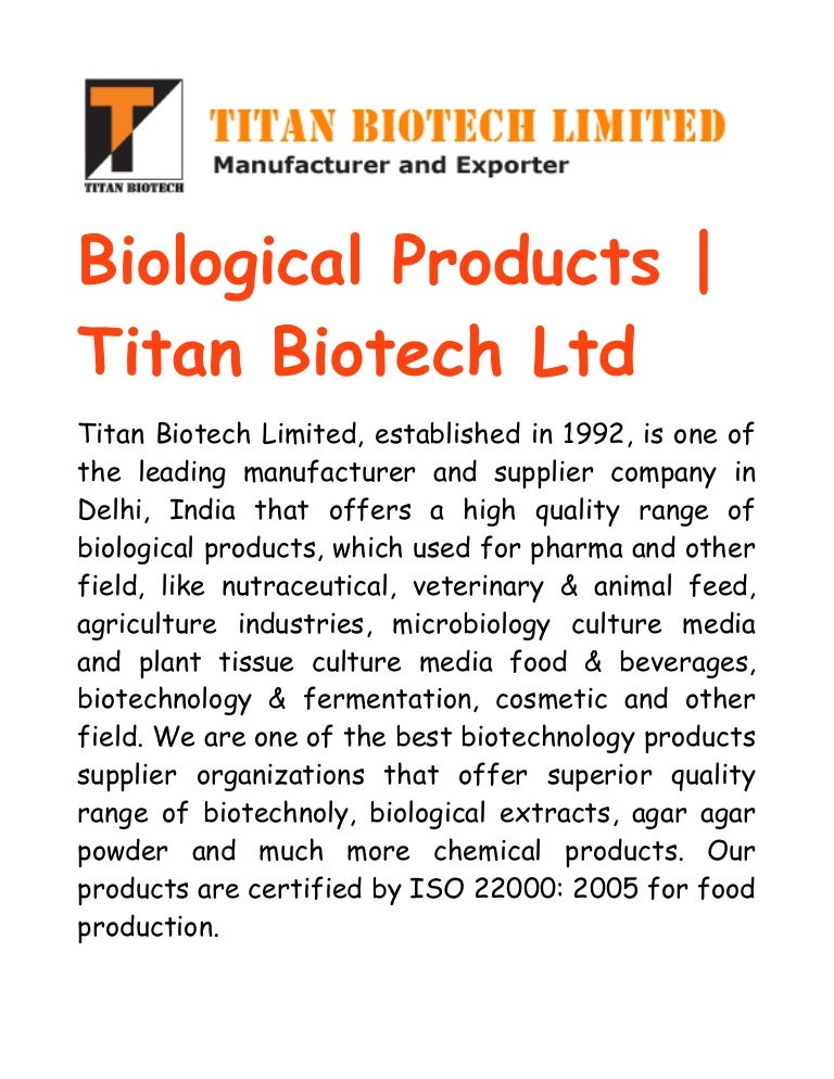 What Are the Biological Products And Their Uses