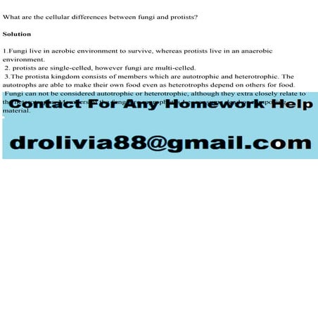 What are the cellular differences between fungi and protistsSol.pdf