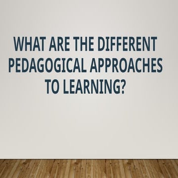 Learning Outcomes and Pedagogies in Schools: Bridging the Gap Between ...