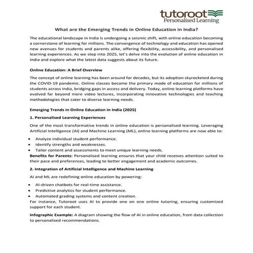 What are the Emerging Trends in Online Education in India?