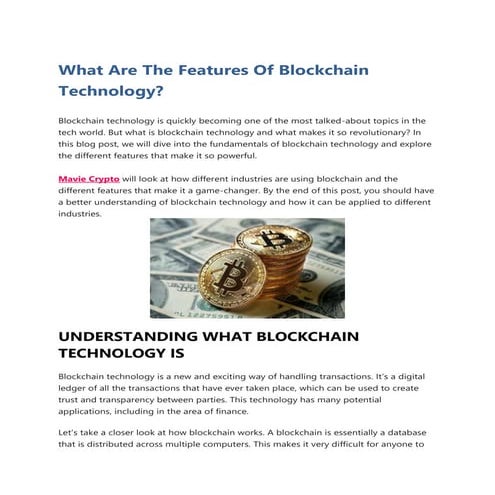 What Are The Features Of Blockchain Technology.docx