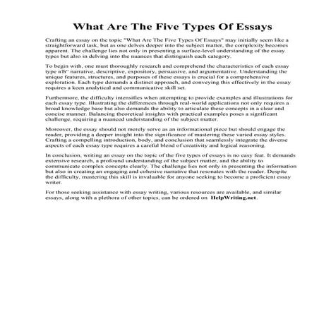 What Are The Five Types Of Essays.pdf