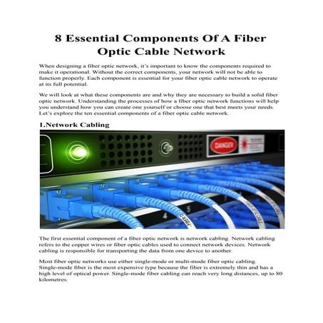 What are the four most common components in a Fiber Optic Cable Network?.pdf