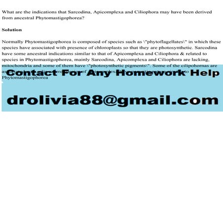 What are the indications that Sarcodina, Apicomplexa and Ciliophora .pdf