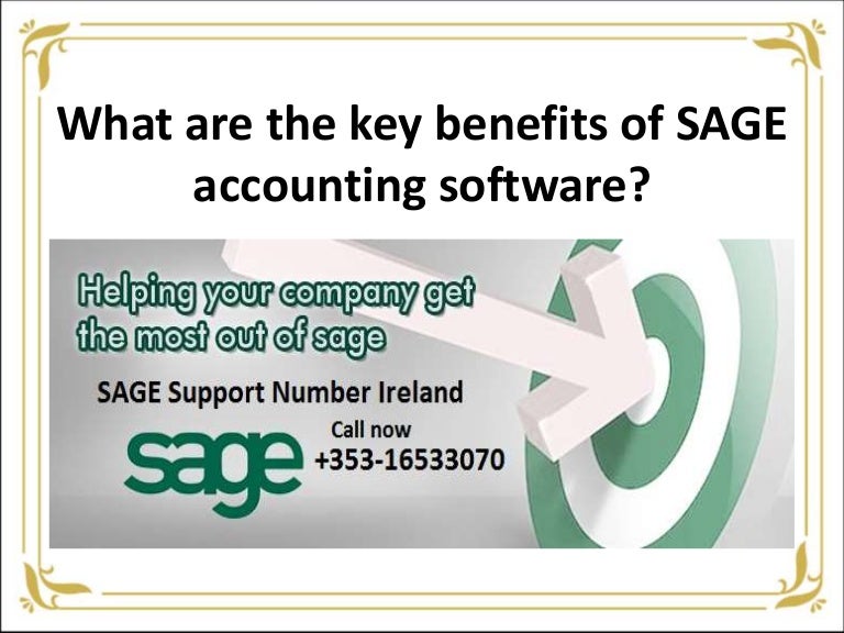 What are the key benefits of sage accounting software