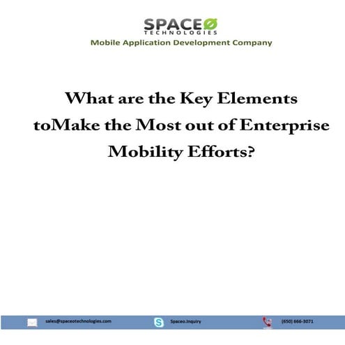 key elements to make the most out of enterprise mobility efforts