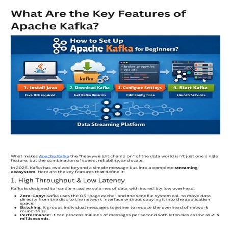 Comprehensive Overview of Apache Kafka's Key Features in 2026 | PDF