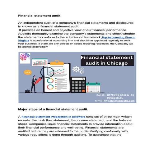 What are the major steps in a financial statement audit.pdf