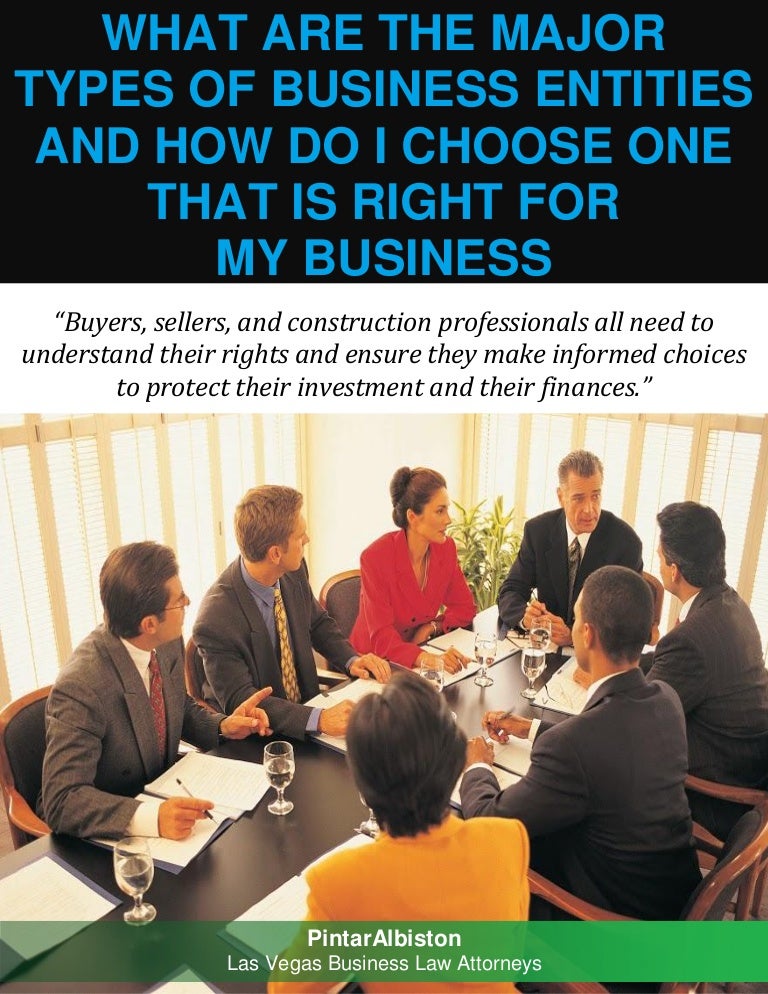 What are the Major Types of Business Entities and How Do I Choose One…