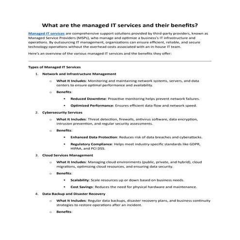 What are the managed IT services and their benefits.pdf