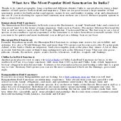 What are the most popular bird sanctuaries in India.docx