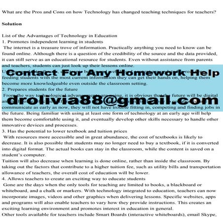 What are the Pros and Cons on how Technology has changed teaching te.pdf