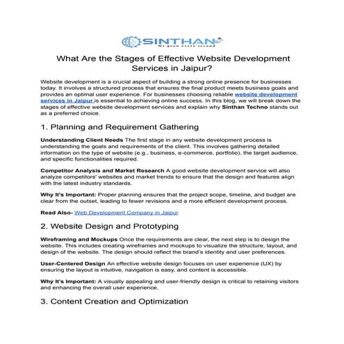 What Are the Stages of Effective Website Development Services in Jaipur.pdf