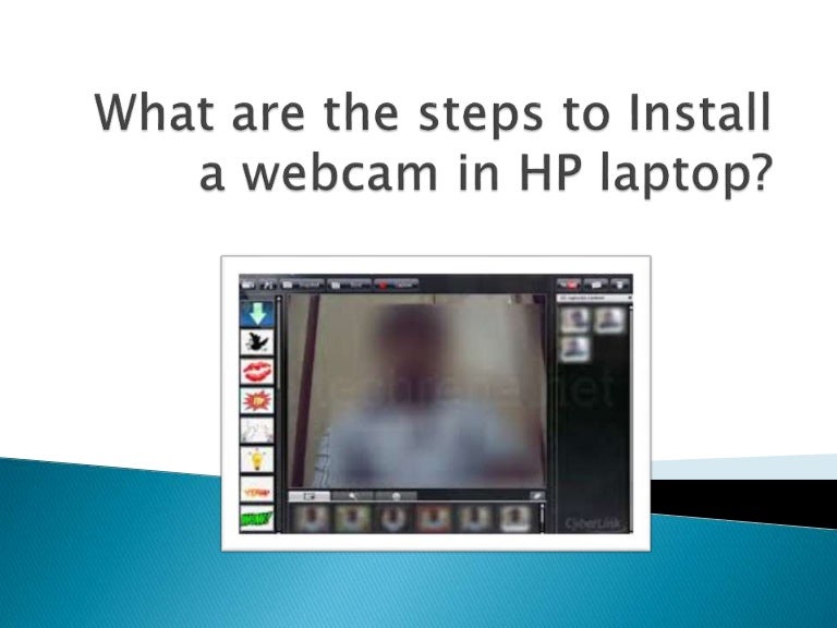 What are the steps to install a webcam in hp laptop