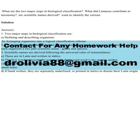 What are the two major steps in biological classification  What .pdf