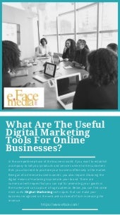 What are the useful digital marketing tools for online businesses 