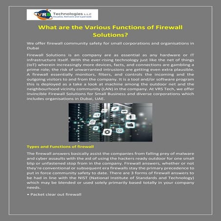 What are the Various Functions of Firewall Solutions.pdf
