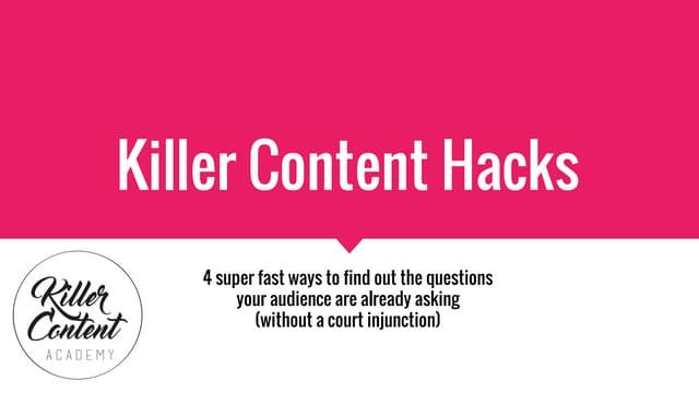 4 super fast ways to find out the questions your audience are already asking ...