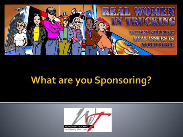 What Are You Sponsoring?