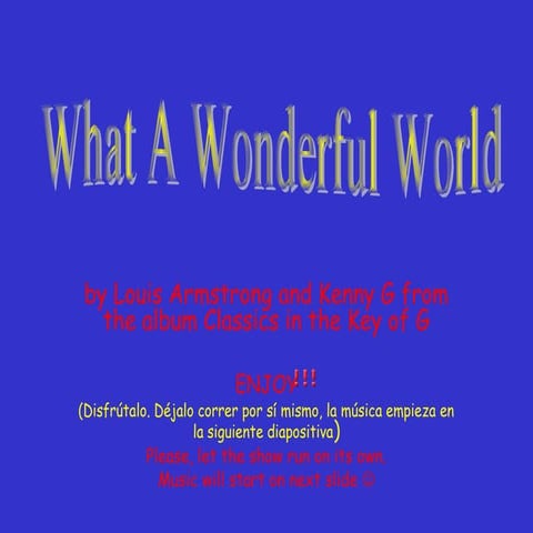Whata wonderfulworldbyros