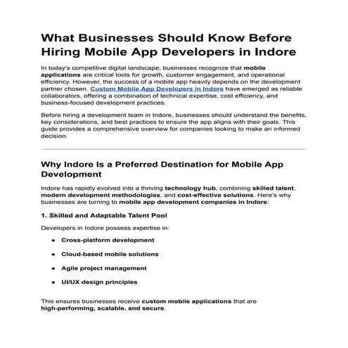 What Businesses Should Know Before Hiring Mobile App Developers in ...