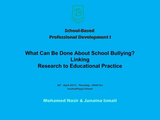 What Can Be Done About School Bullying? LinkingResearch to Educational Practice