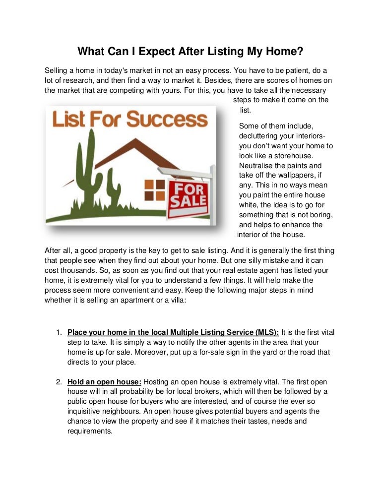 i want to list my house for sale