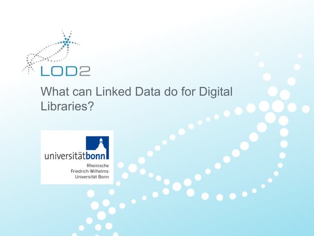 What can linked data do for digital libraries