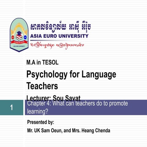 What can teachers do to promote learning