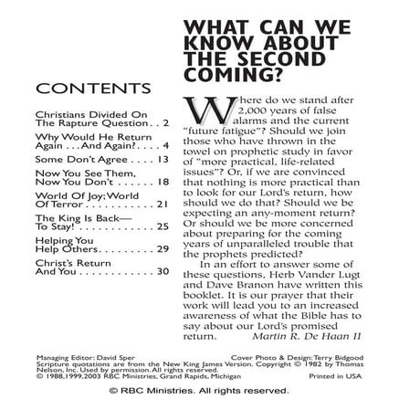 What Can We Know About The Second Coming