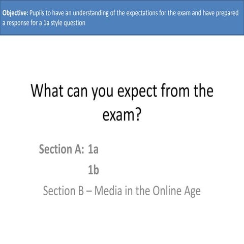 What can you expect from the exam