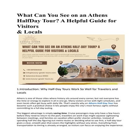 What Can You See on an Athens Half-Day Tour A Helpful Guide for Visitors and ...