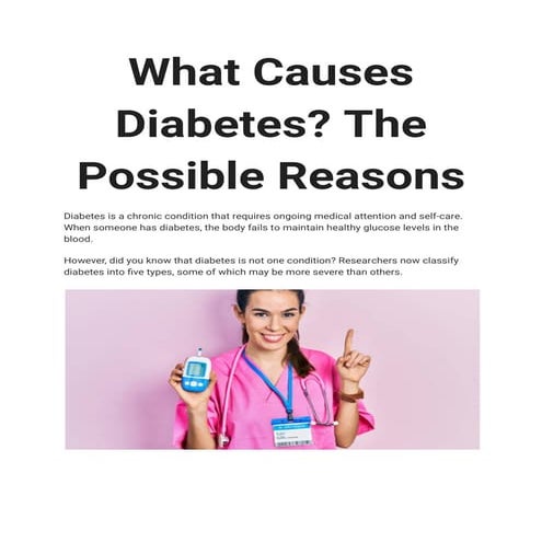 What Causes Diabetes? The Possible Reasons