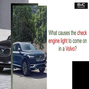 What causes the check engine light to come on in a Volvo