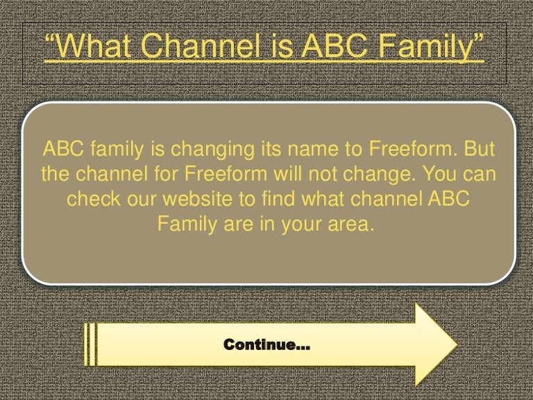What Channel ABC Family