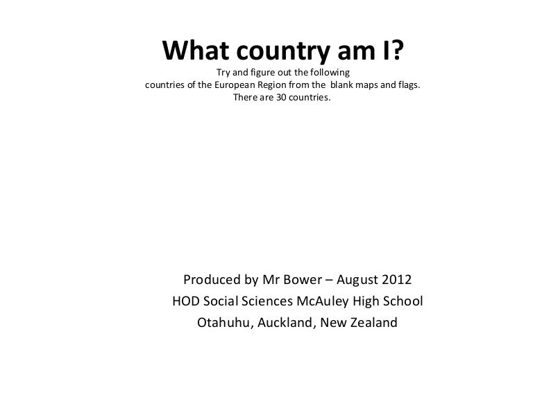 What country am I? Europe