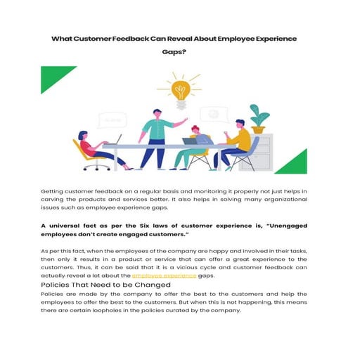 What Customer Feedback Can Reveal About Employee Experience Gaps?