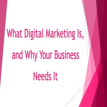 What is digital marketing and their types | PPTX