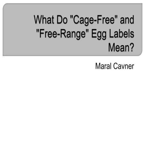 What Do "Cage-Free" and "Free-Range" Egg Labels Mean? 