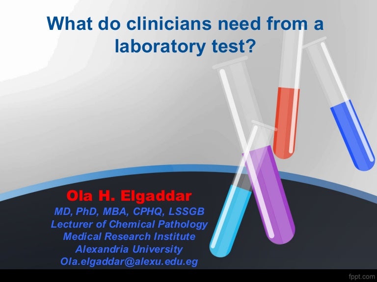 What do clinicians need to know about lab tests?