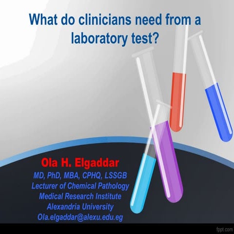 What do clinicians need to know about lab tests?